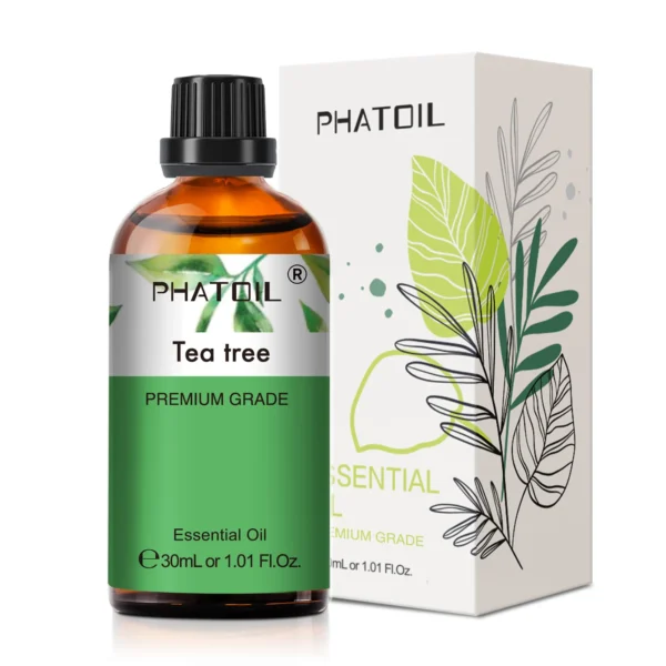 Huile essentielle Tea Tree (arbre à thé), pour aromathérapie, bougie, humidificateur, diffuseur.